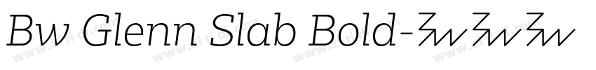 Bw Glenn Slab Bold字体转换